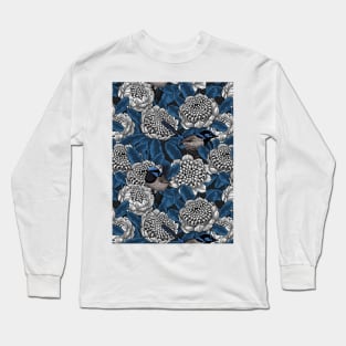 White waratah and fairy wrens Long Sleeve T-Shirt